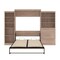 Bestar Pur Queen Murphy Bed with Shelving and Drawers (126W) in rustic brown 26882-000009 - alternate 10